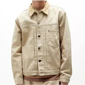 Playboy by Pacsun Mens Pumice Stone Denim Jacket Size Medium